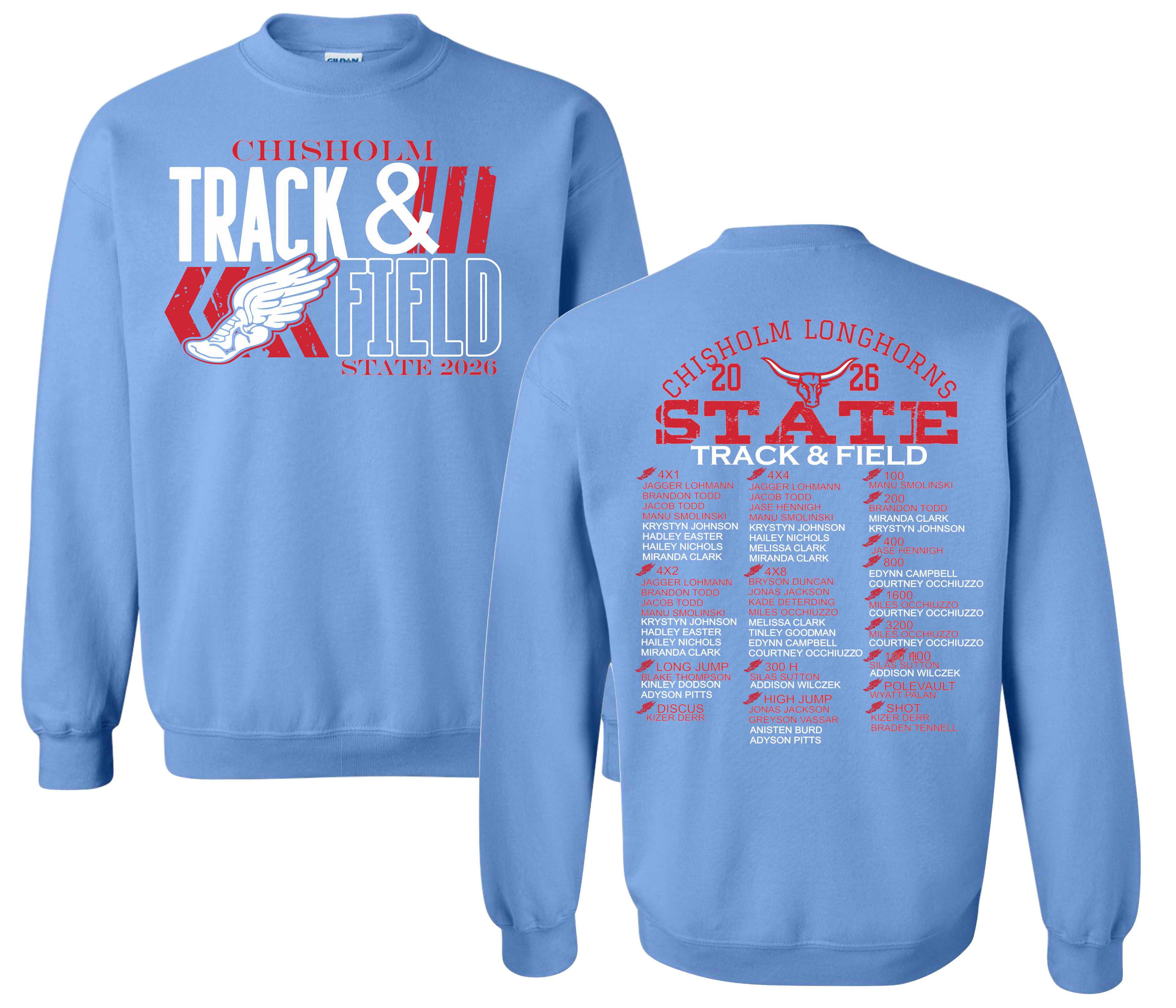 CHISHOLM STATE TRACK SWEATSHIRT